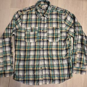 Volcom Casual Plaid Shirt - Blue, Green, and Yellow